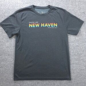 Leslie Jordan Shirt Men Large Black Spell Out Logo New Haven Road‎ Race 2021